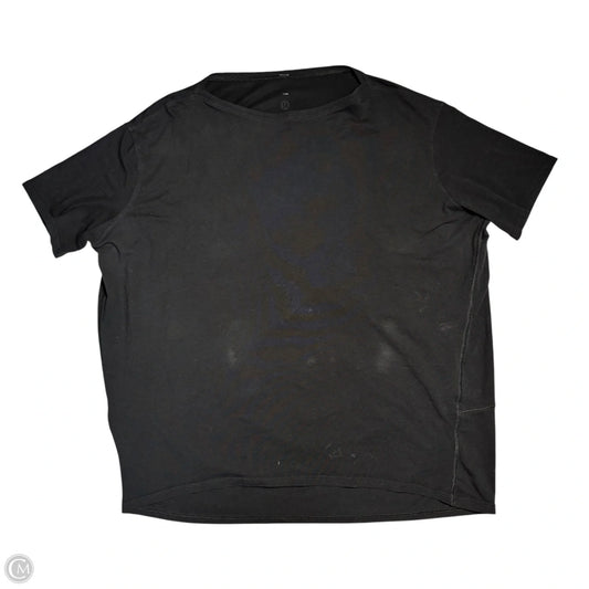 Athletic Top Short Sleeve By Lululemon In Black, Size: M