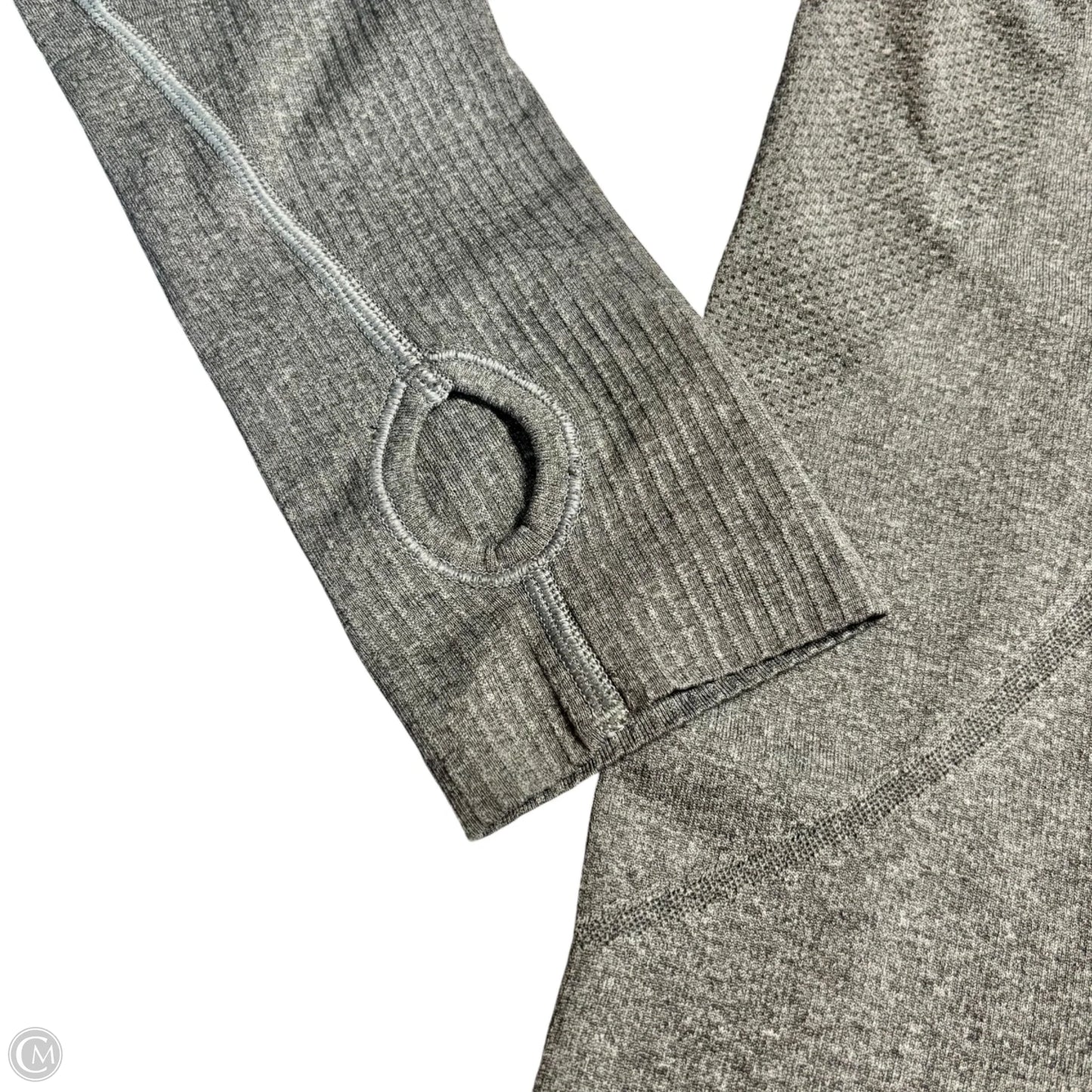 Athletic Top Long Sleeve Crewneck By Lululemon In Grey, Size: S