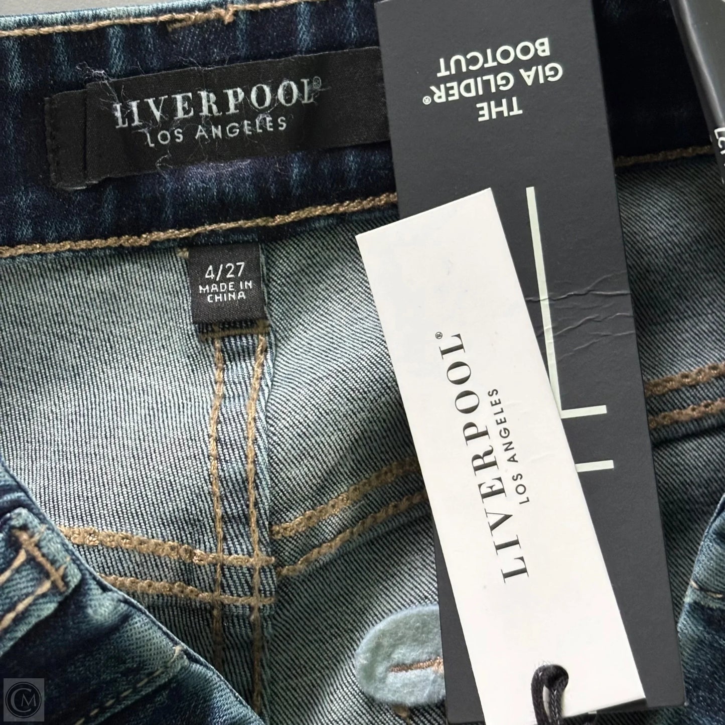 Jeans Flared By Liverpool In Blue Denim, Size: 4