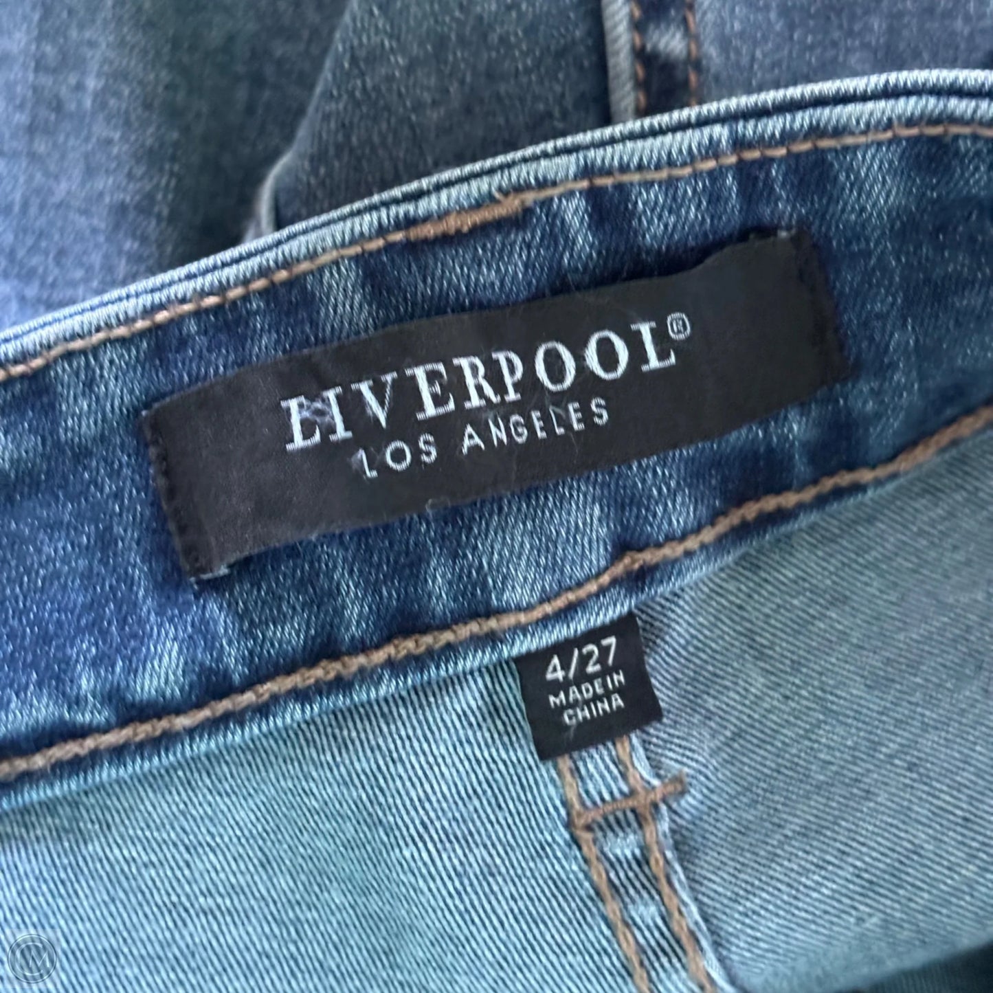 Jeans Boot Cut By Liverpool In Blue Denim, Size: 4