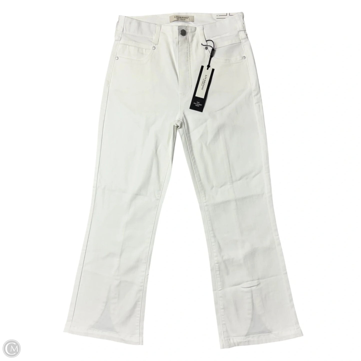 Jeans Boot Cut By Liverpool In White Denim, Size: 4