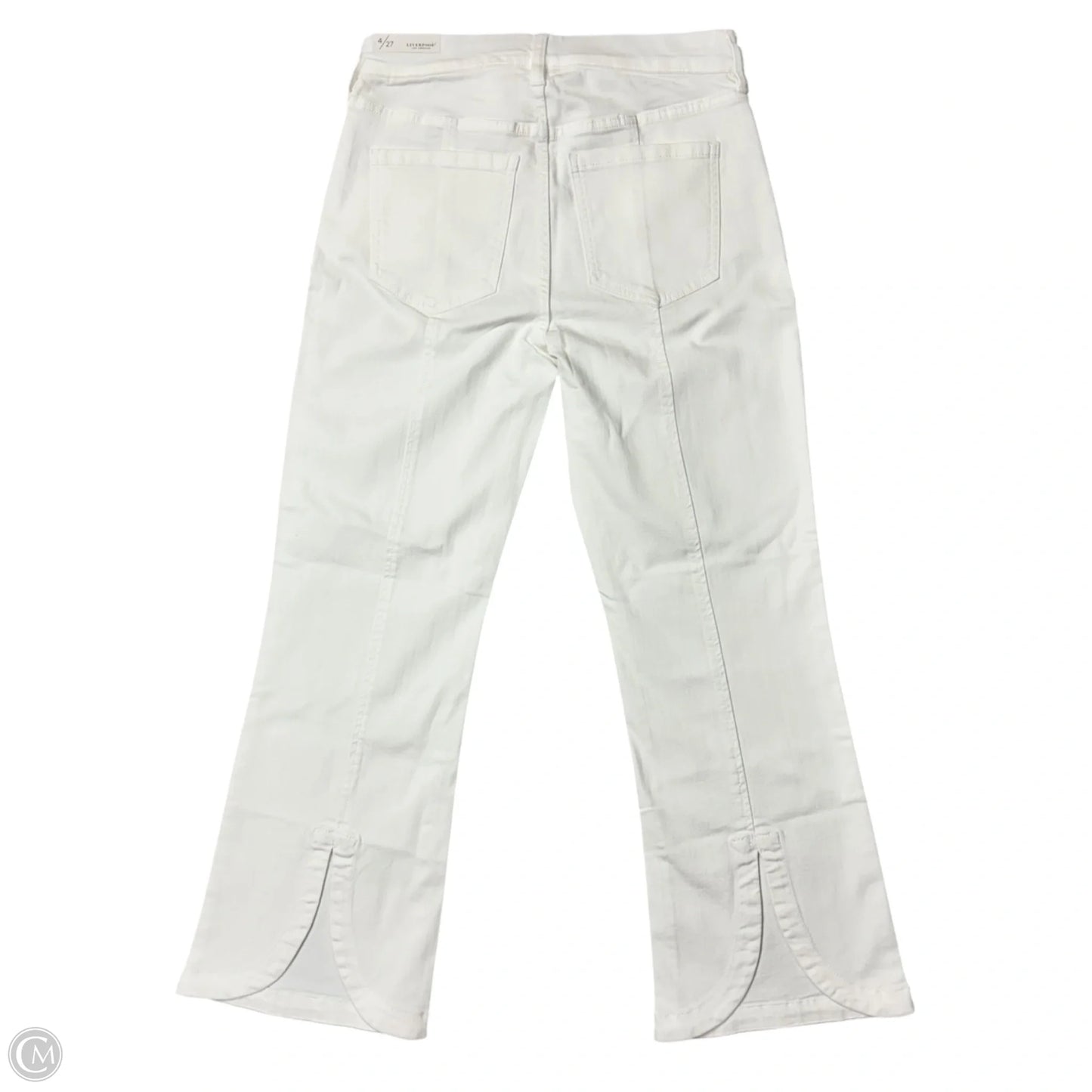 Jeans Boot Cut By Liverpool In White Denim, Size: 4