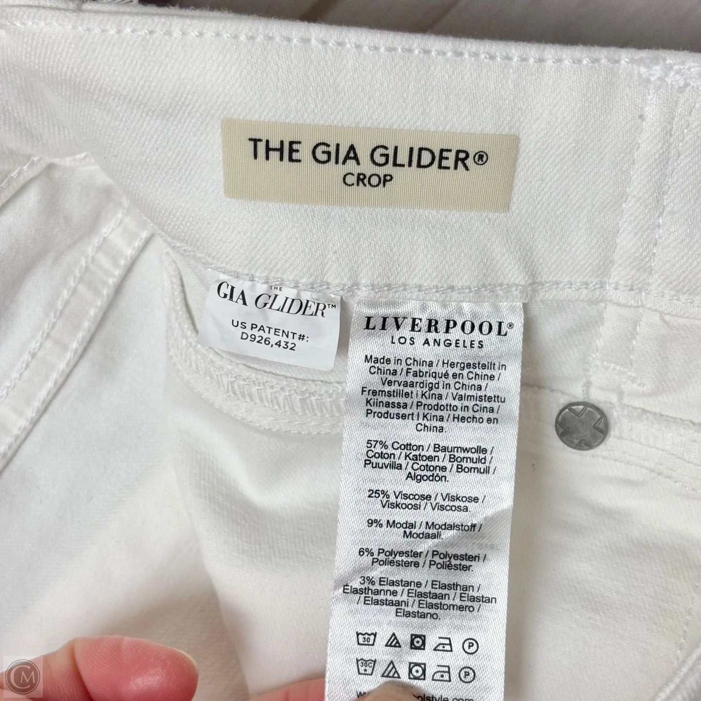 Jeans Boot Cut By Liverpool In White Denim, Size: 4