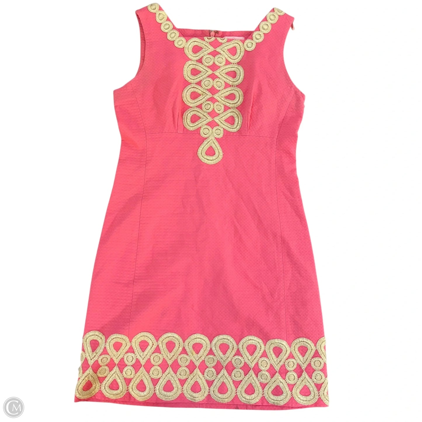 Dress Designer By Lilly Pulitzer In Gold & Pink, Size: Xs