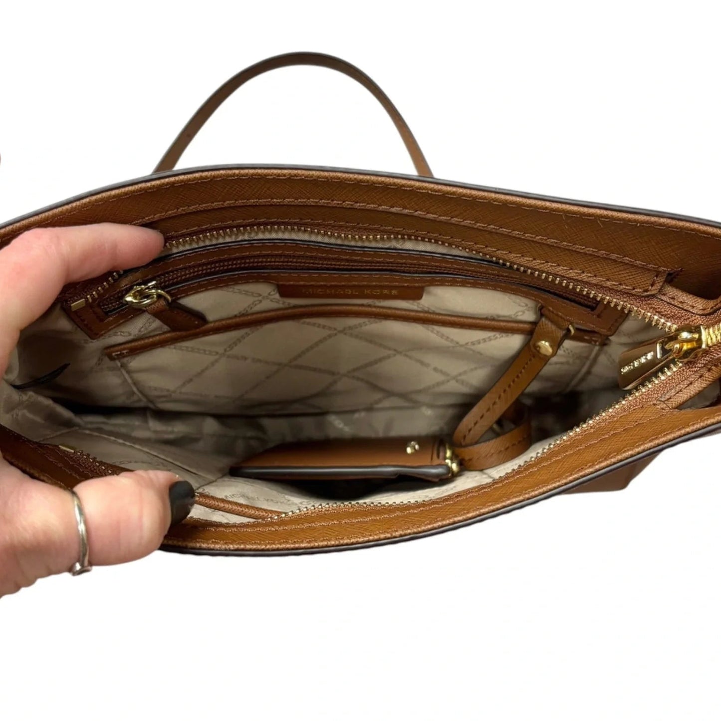 Crossbody Leather By Michael By Michael Kors, Size: Medium