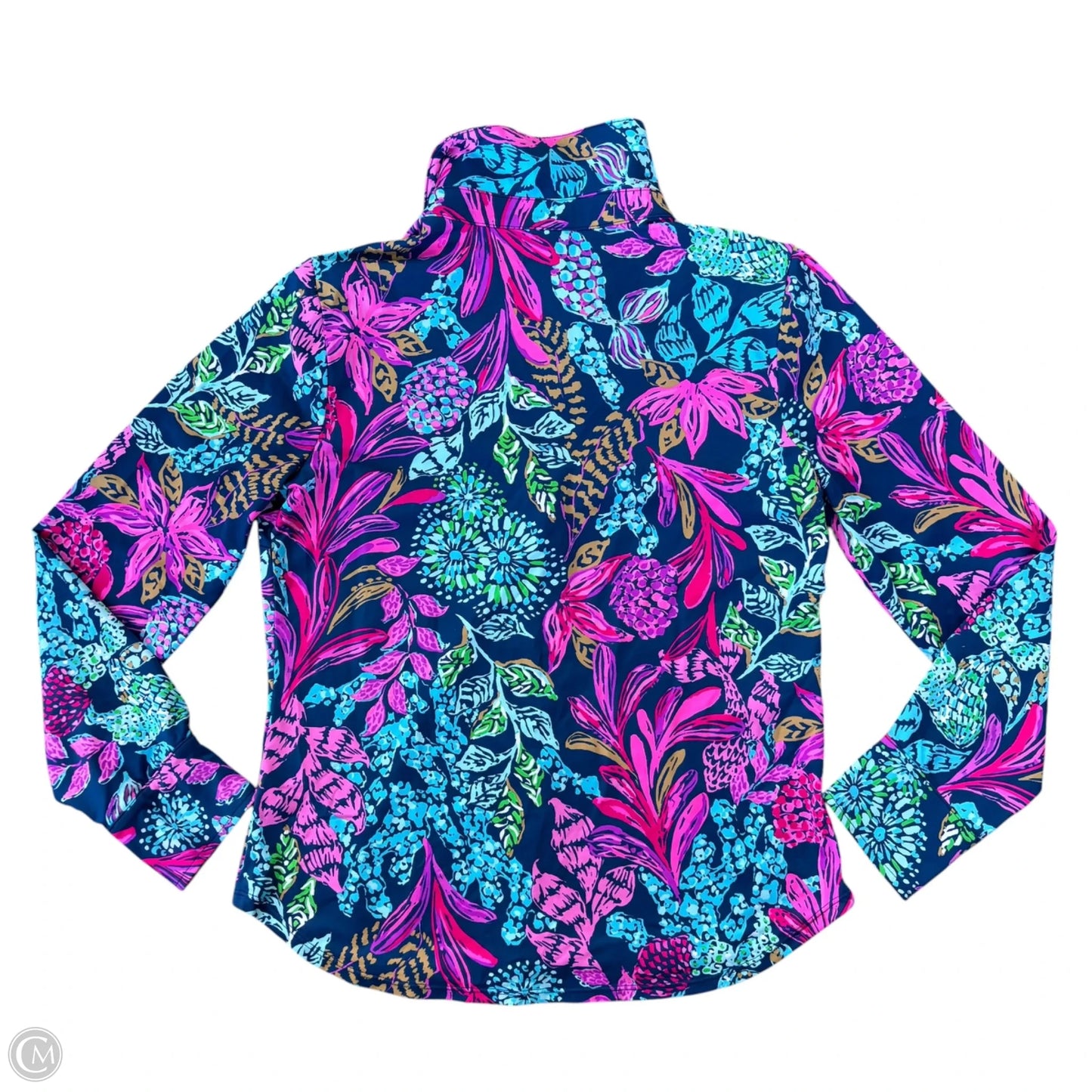 Top Long Sleeve Designer By Lilly Pulitzer In Blue & Purple, Size: S