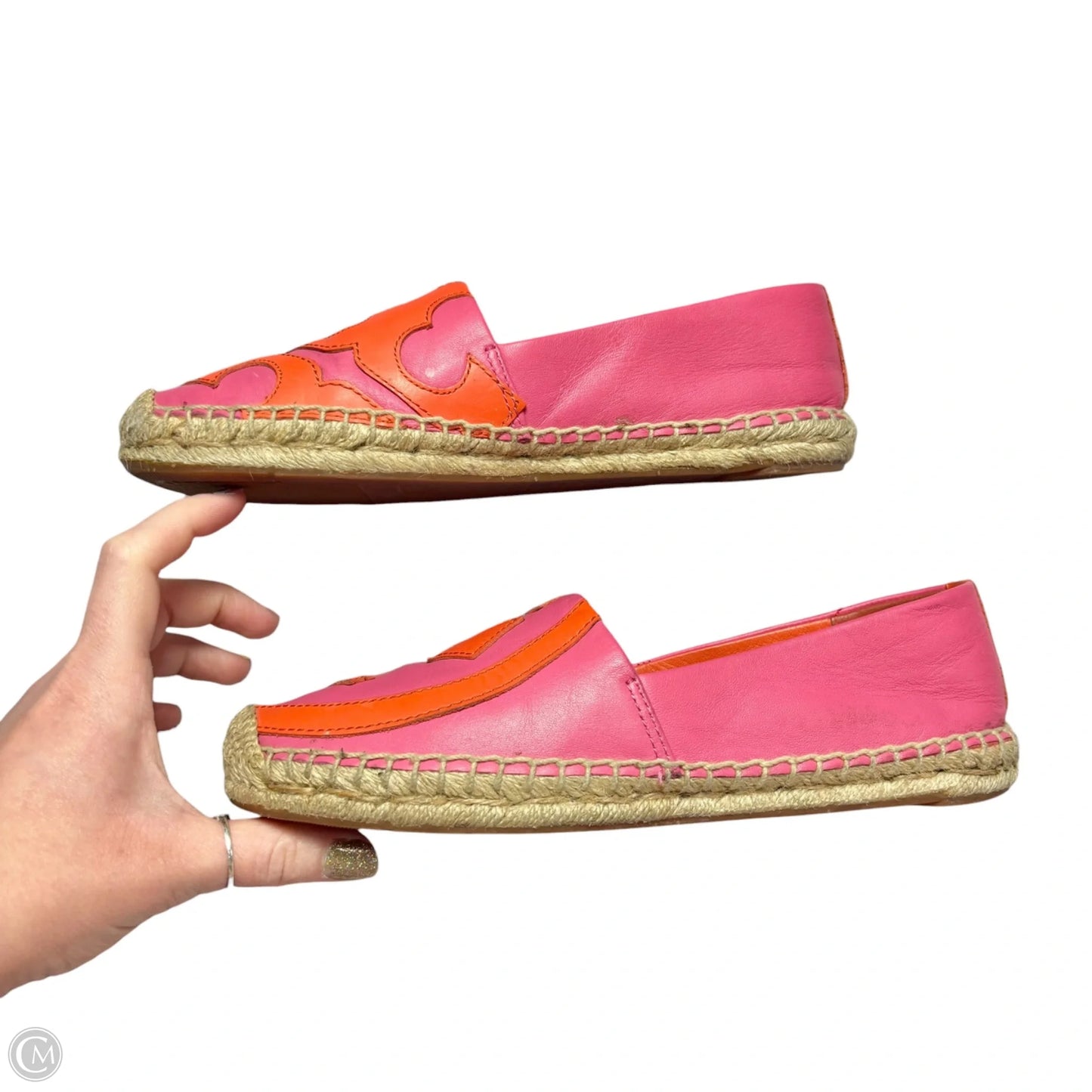 Shoes Designer By Tory Burch In Orange & Pink, Size: 8