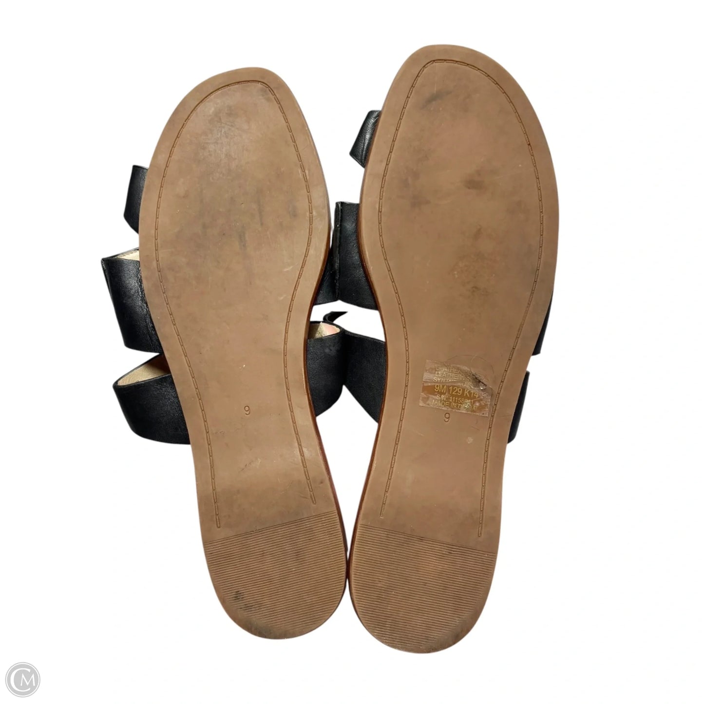 Sandals Designer By Tory Burch In Black & Brown, Size: 9