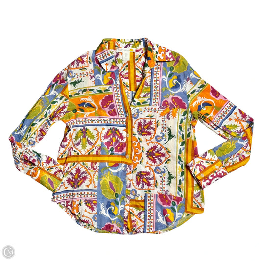 Blouse Long Sleeve By C And C In Multi-colored, Size: S