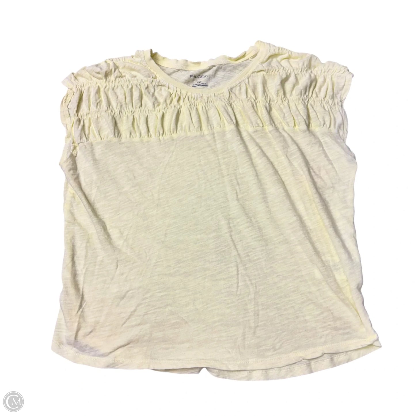 Top Short Sleeve By Pilcro In Yellow, Size: Xxs