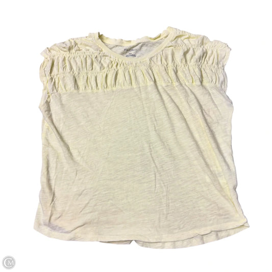 Top Short Sleeve By Pilcro In Yellow, Size: Xxs