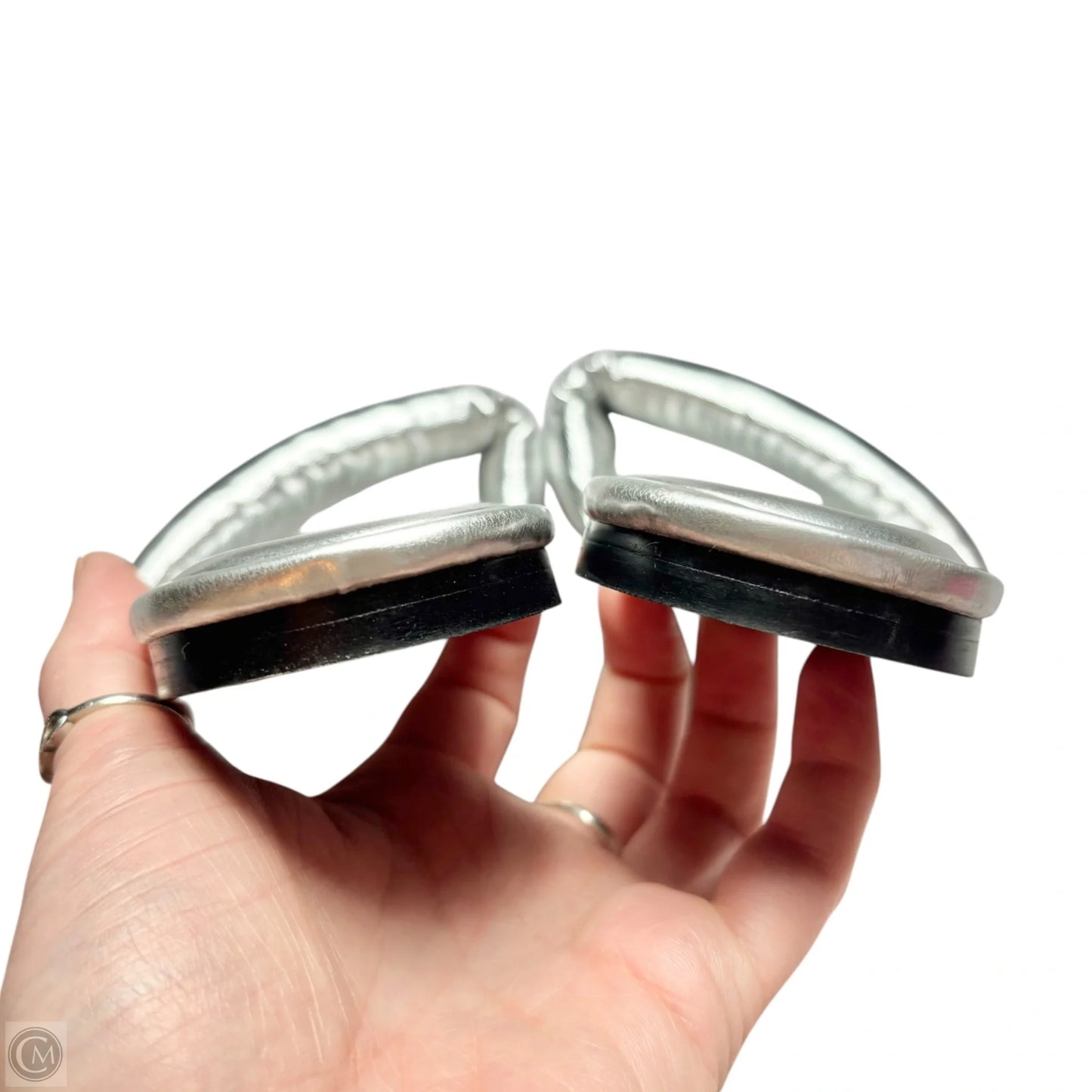 Sandals Flats By Dkny In Silver, Size: 10