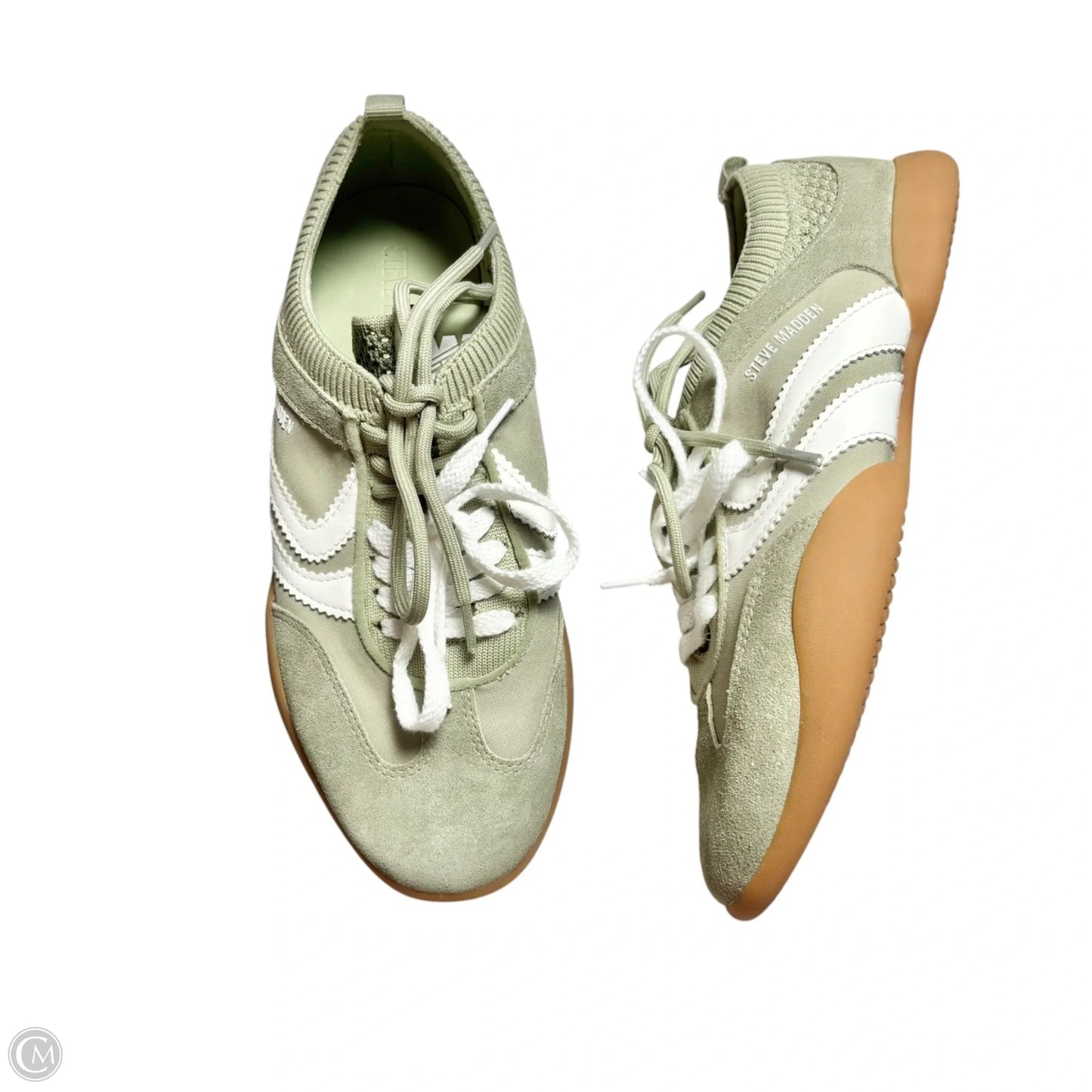 Shoes Sneakers By Steve Madden In Green & White, Size: 9.5