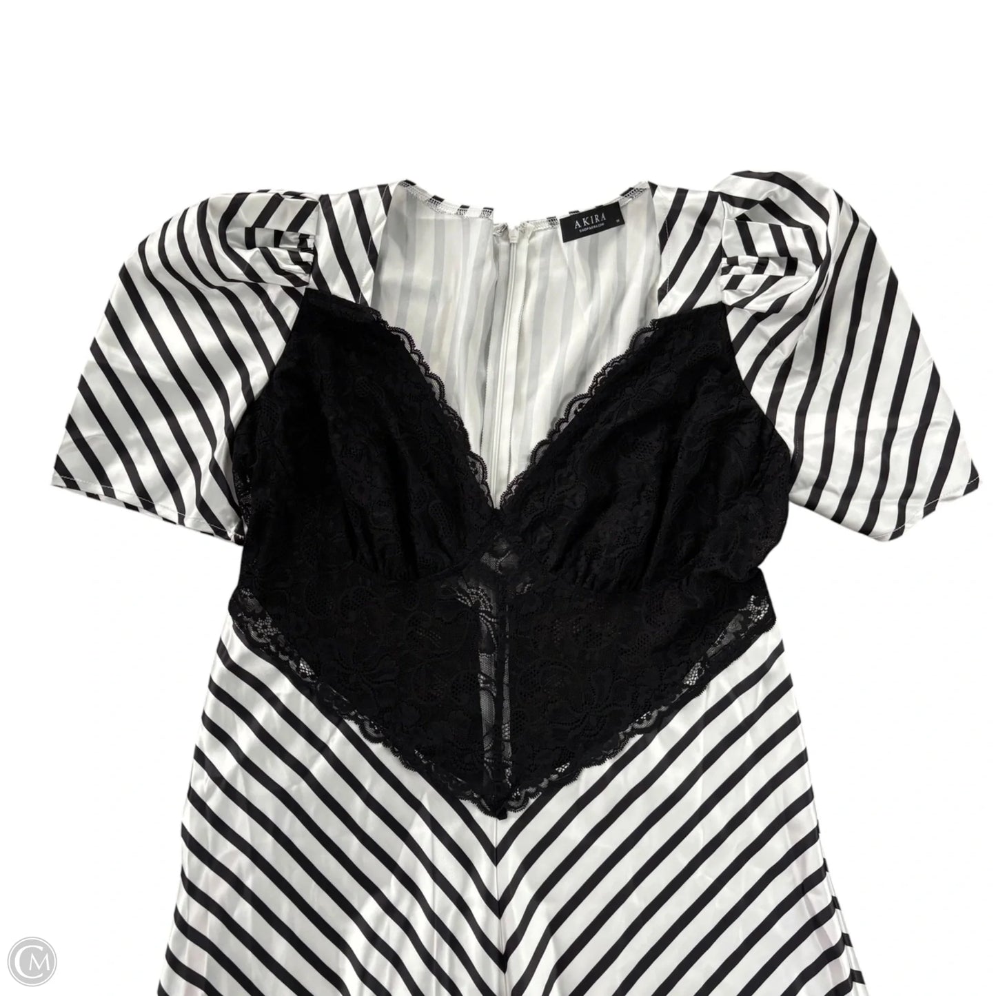 Dress Casual Maxi By Akira In Black & White, Size: 1x