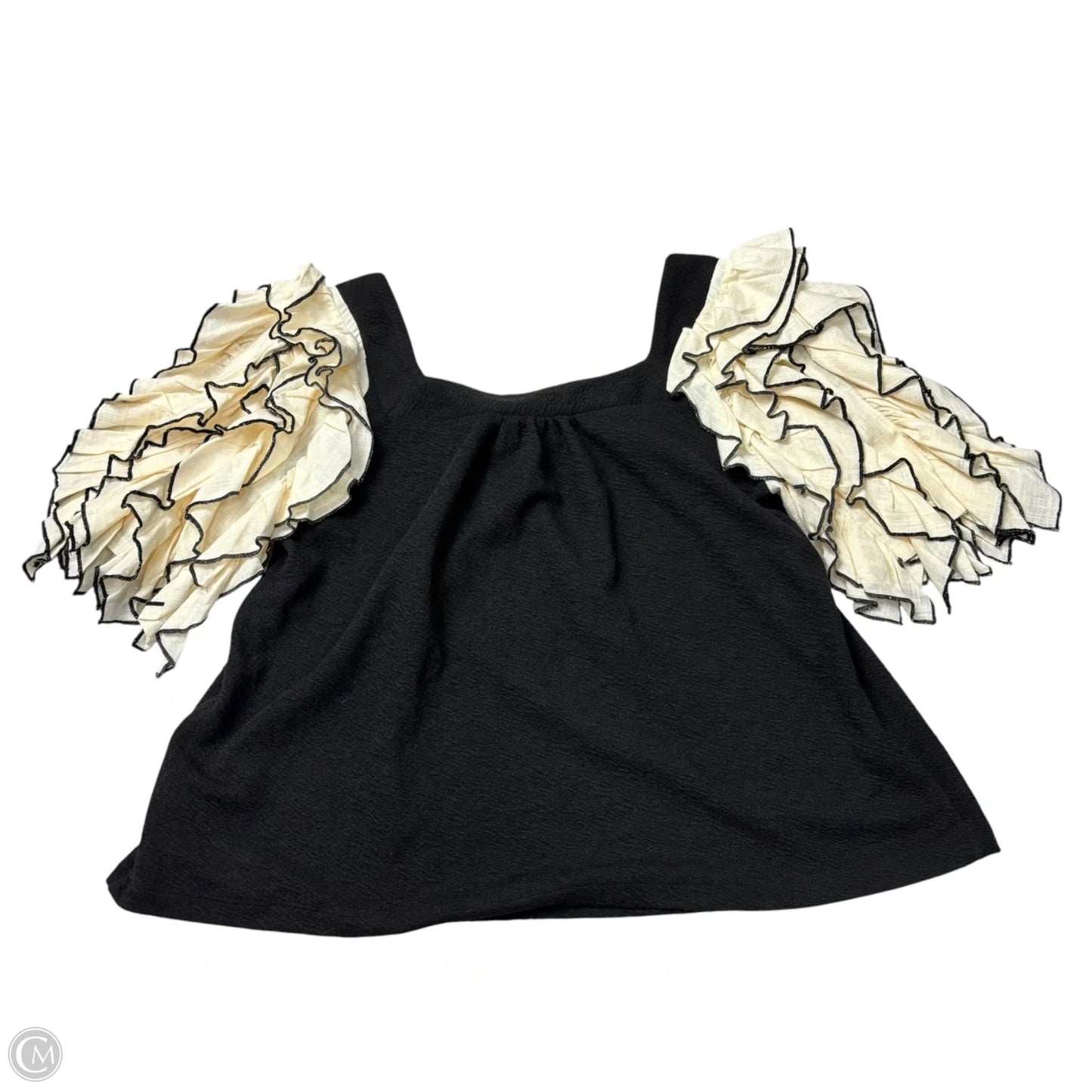 Top Short Sleeve By Sunday In Brooklyn In Black & White, Size: S