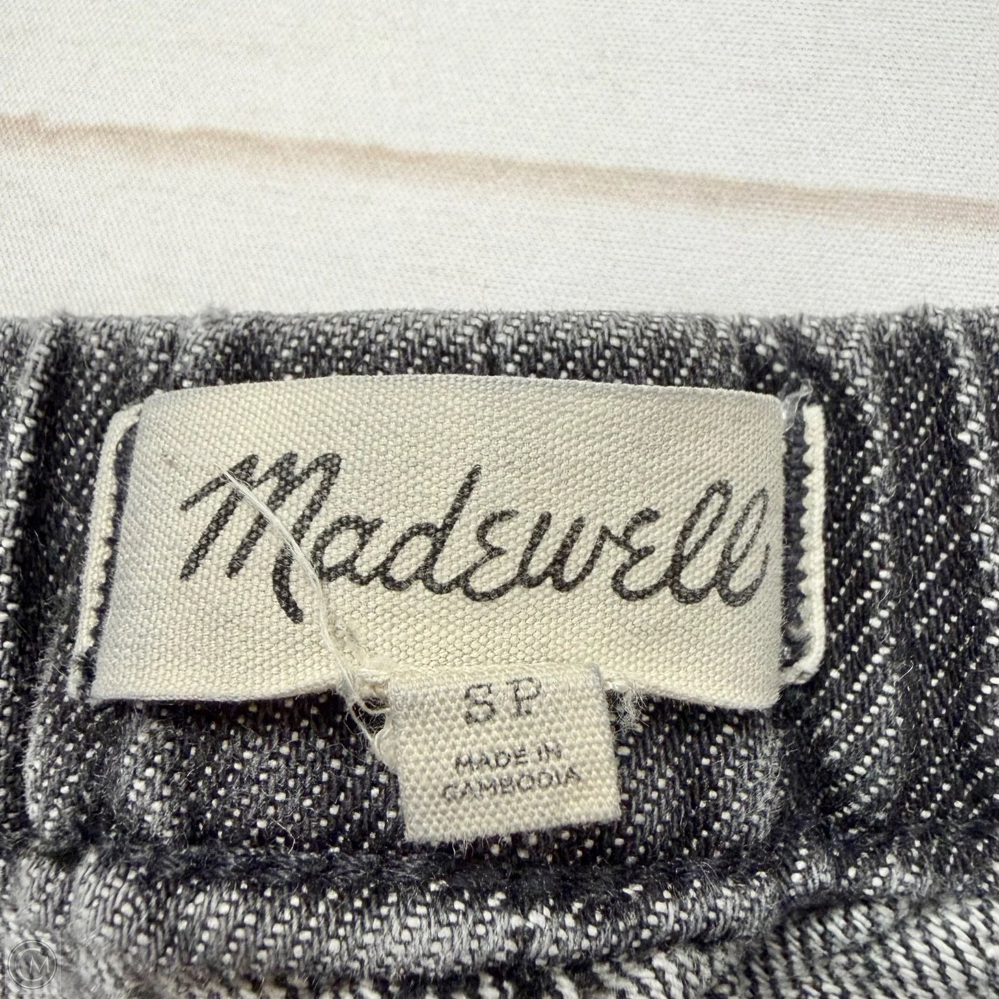 Jeans Cropped By Madewell In Black Denim, Size: Sp