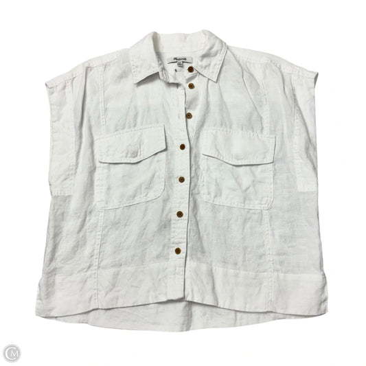 Blouse Short Sleeve By Madewell In White, Size: Xxs