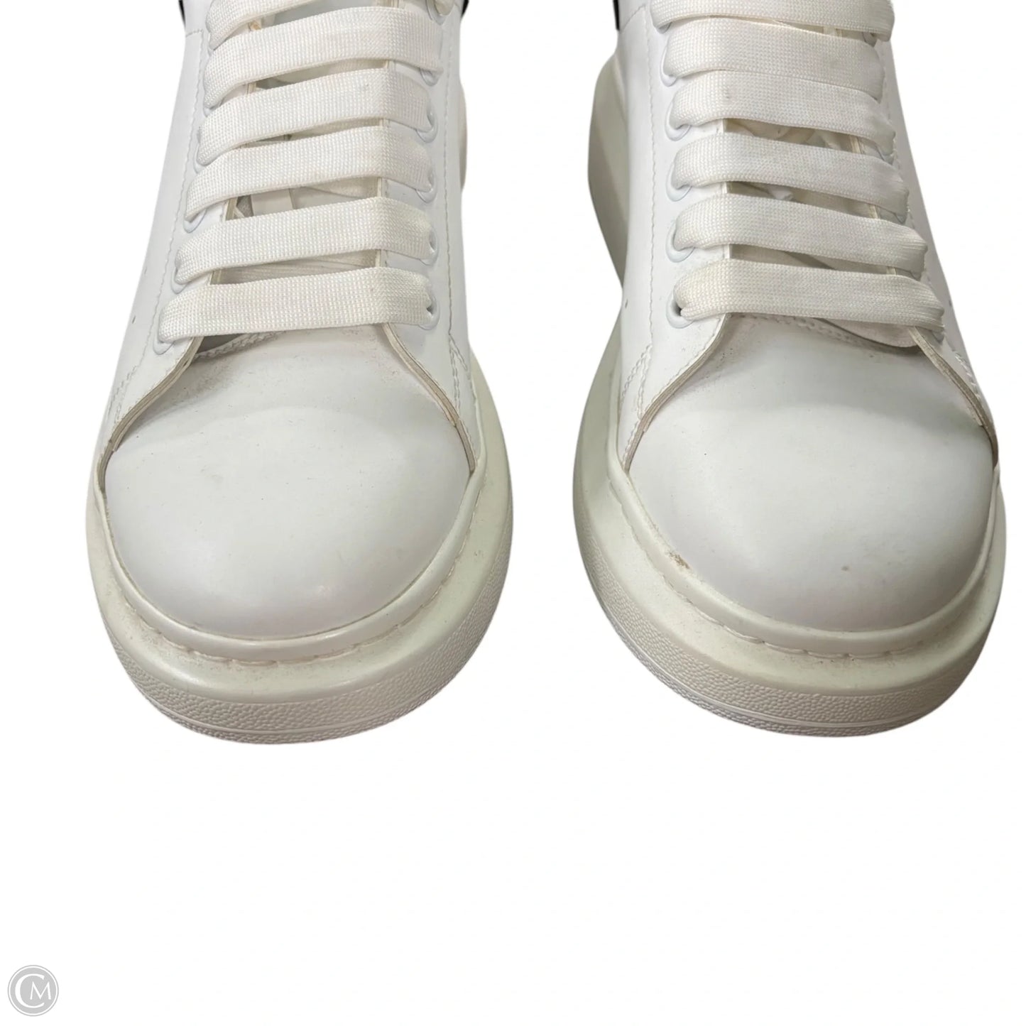 Shoes Luxury Designer By Alexander Mcqueen In Black & White, Size: 9.5