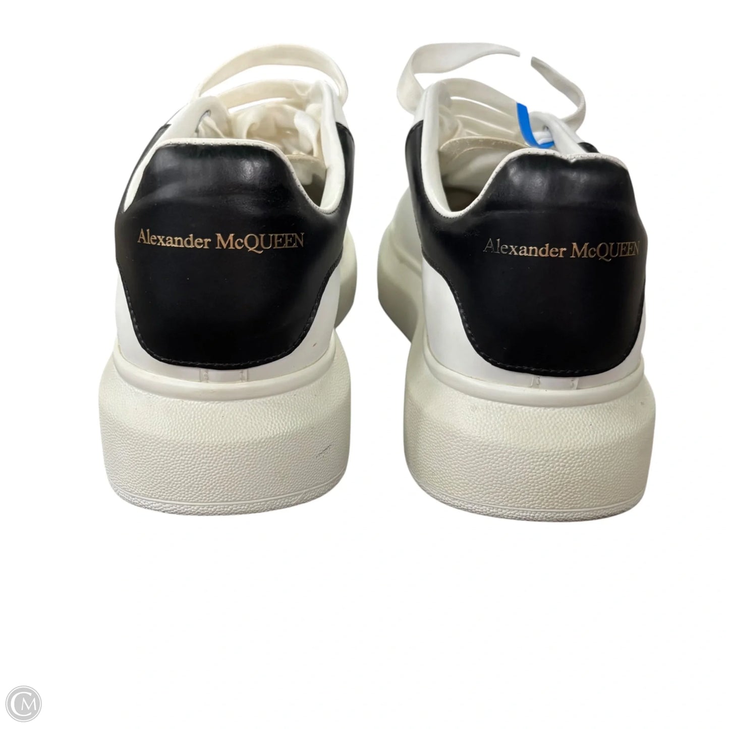 Shoes Luxury Designer By Alexander Mcqueen In Black & White, Size: 9.5