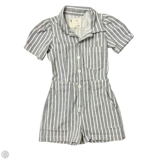 Romper By Pilcro In Grey & White, Size: Sp