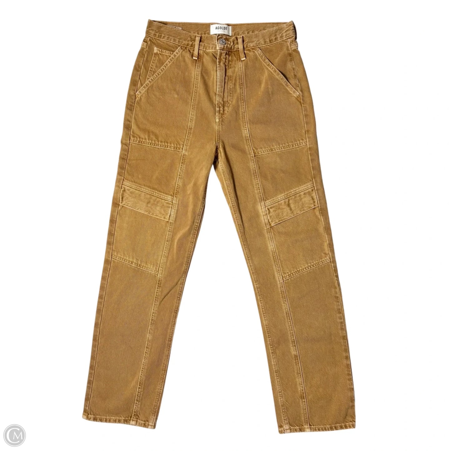 Jeans Straight By Agolde In Brown Denim, Size: 4