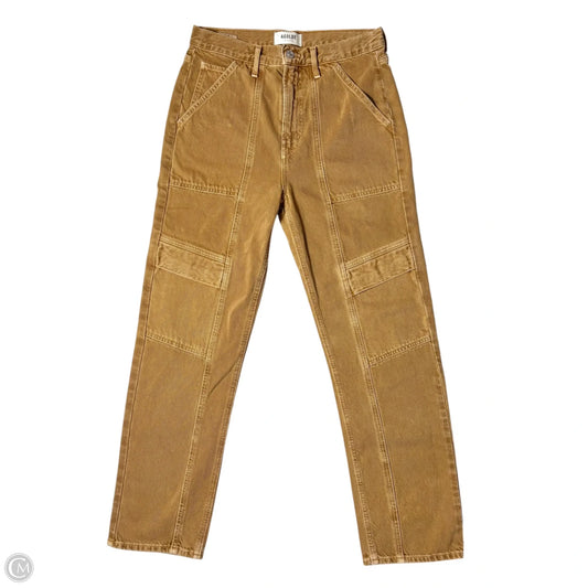 Jeans Straight By Agolde In Brown Denim, Size: 4