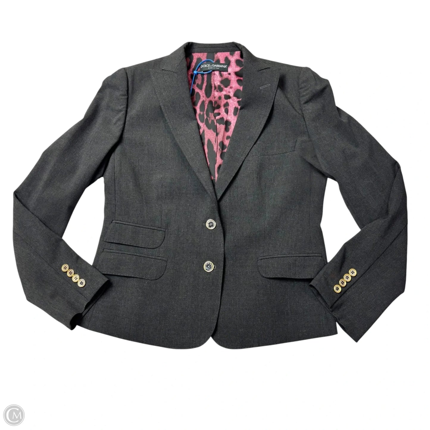 Blazer Luxury Designer By Dolce And Gabbana In Black, Size: M