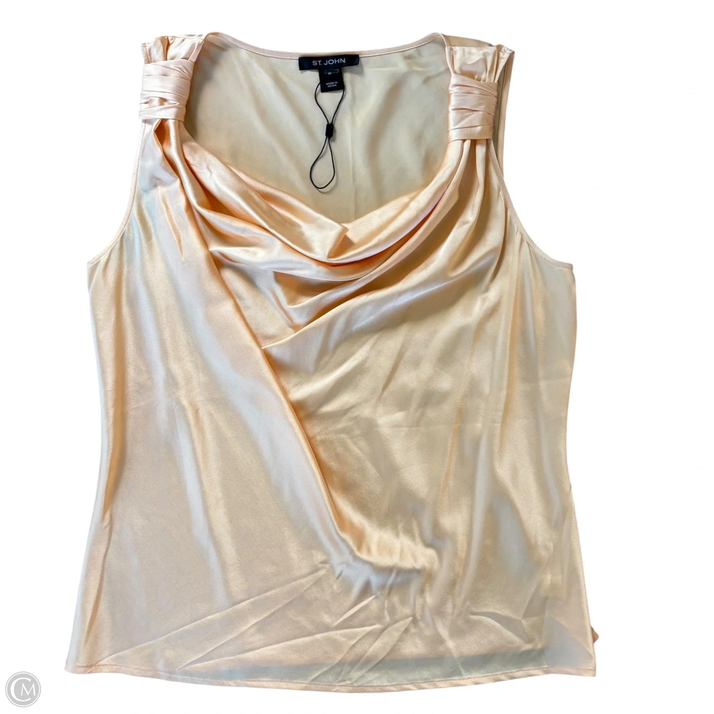 Blouse Sleeveless By St. John In Orange, Size: M