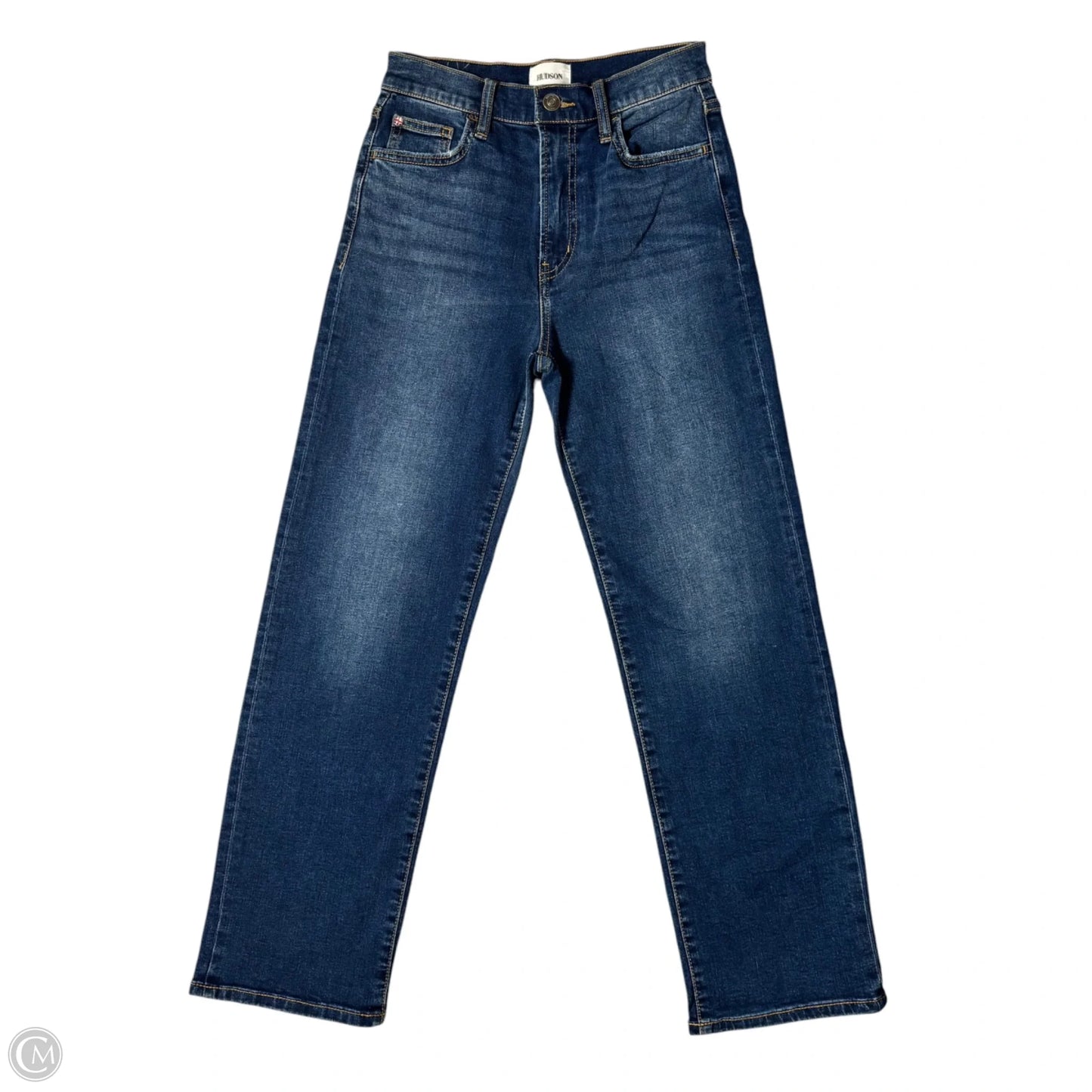 Jeans Straight By Hudson In Blue Denim, Size: 2
