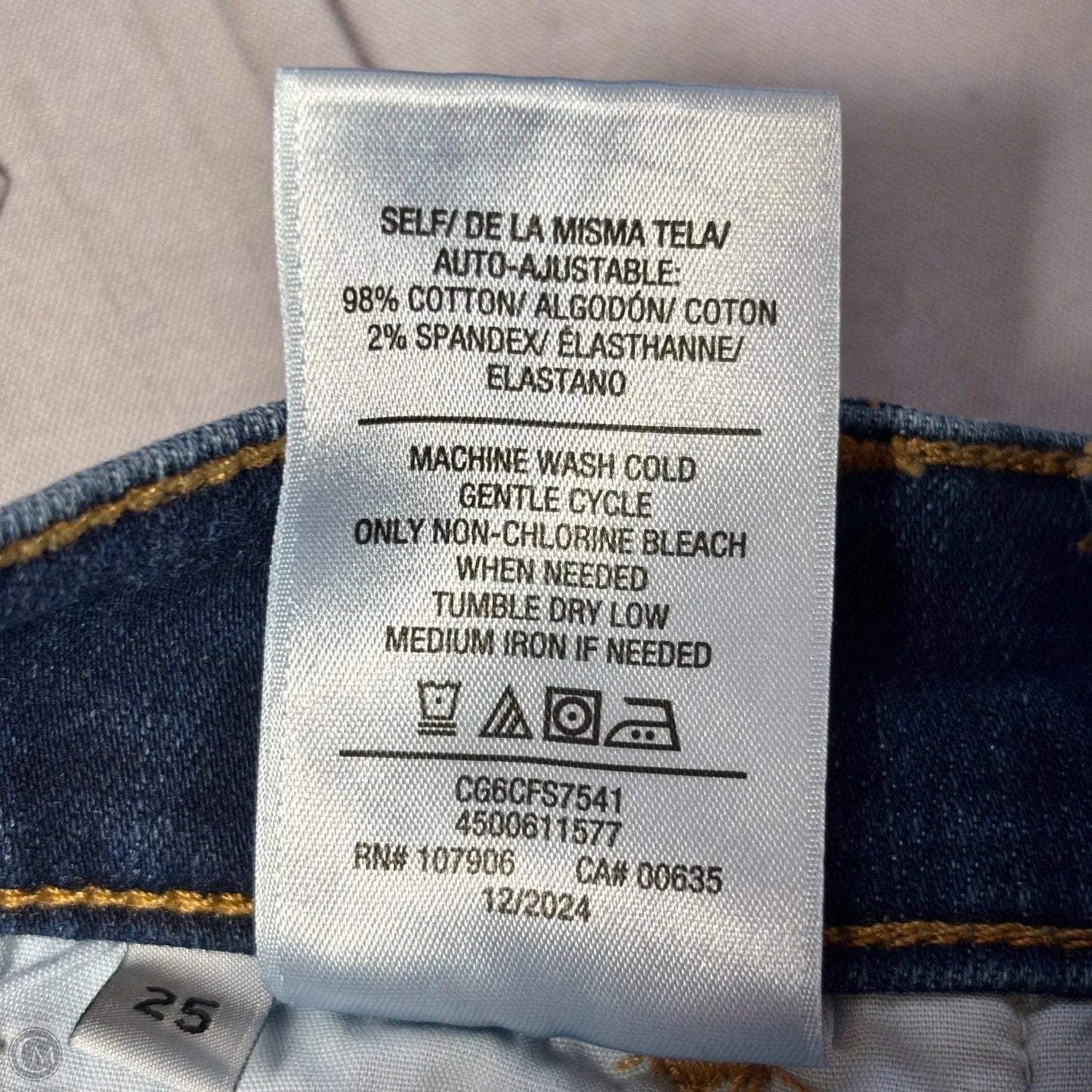 Jeans Straight By Hudson In Blue Denim, Size: 2