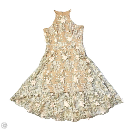 Dress Casual Midi By Dress The Population In Pink & Tan, Size: L