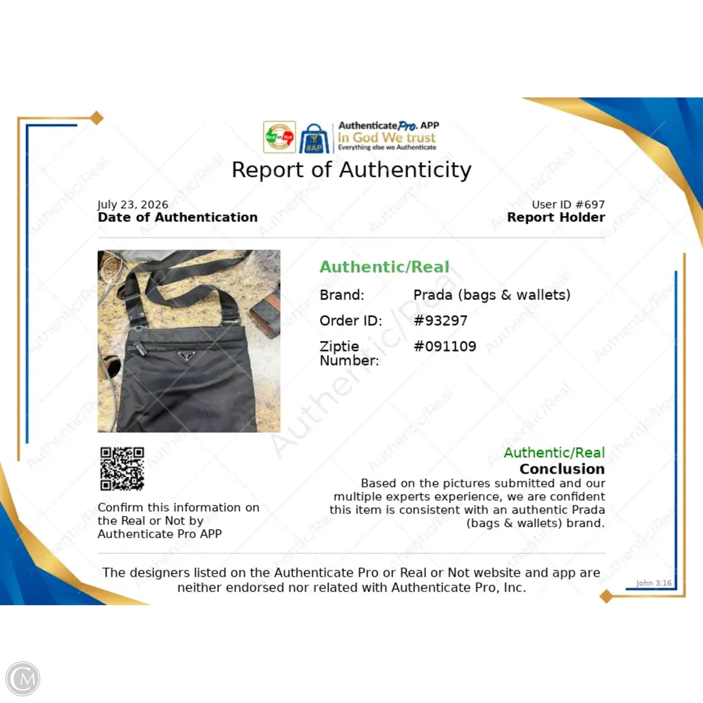 Crossbody Luxury Designer By Prada, Size: Medium
