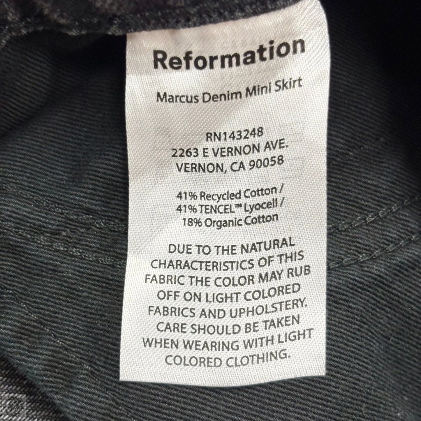 Skirt Mini & Short By Reformation In Black Denim, Size: 4