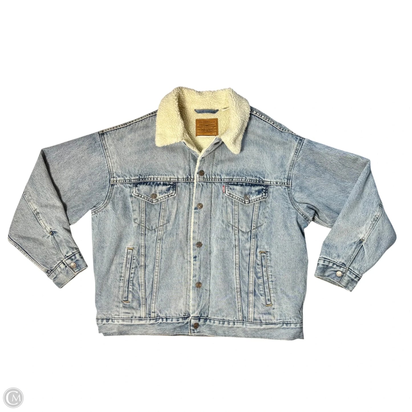 Jacket Denim By Levis In Blue Denim, Size: M