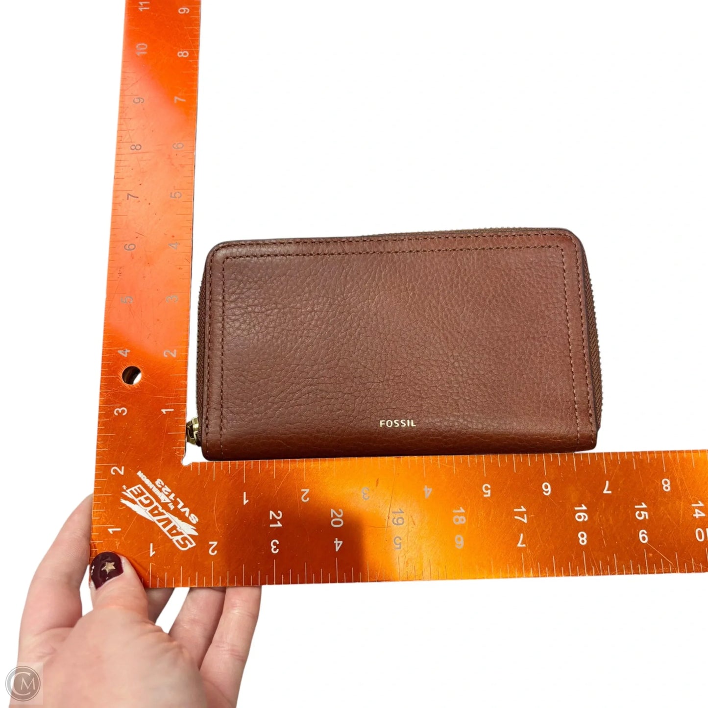 Wallet Leather By Fossil, Size: Medium