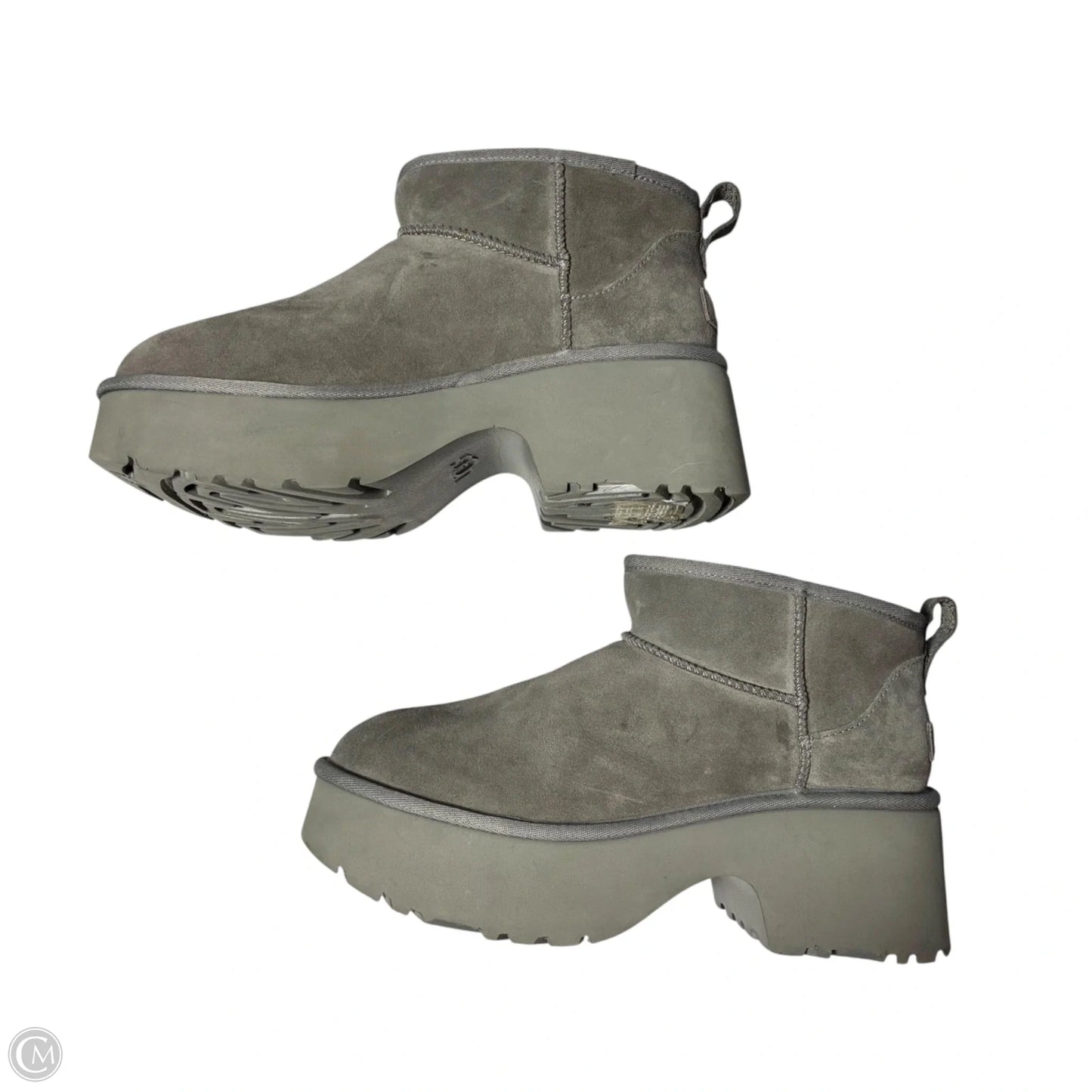 Boots Designer By Ugg In Grey, Size: 11