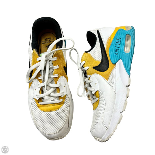 Shoes Sneakers By Nike In White & Yellow, Size: 7