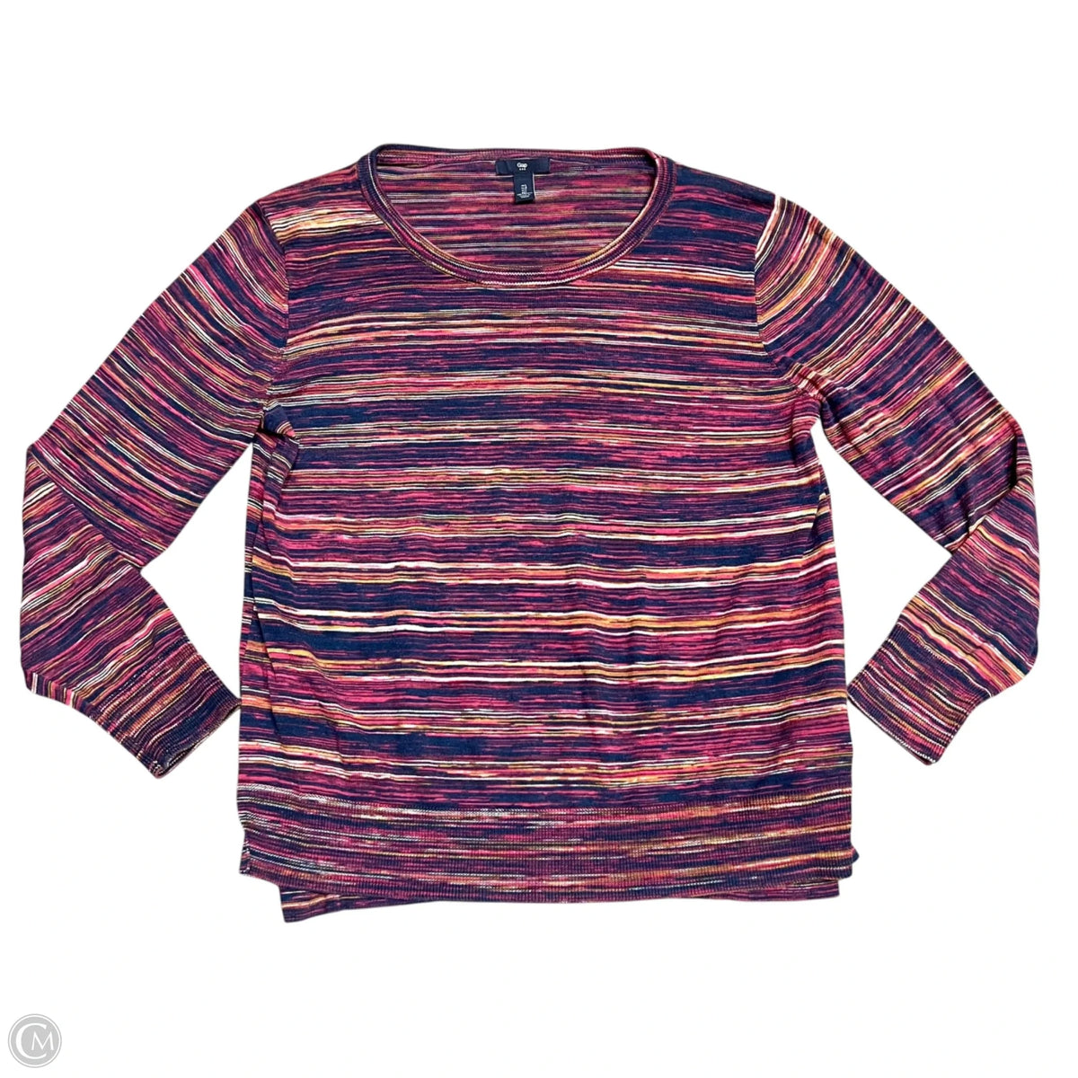 Top Long Sleeve By Gap In Striped Pattern, Size: L