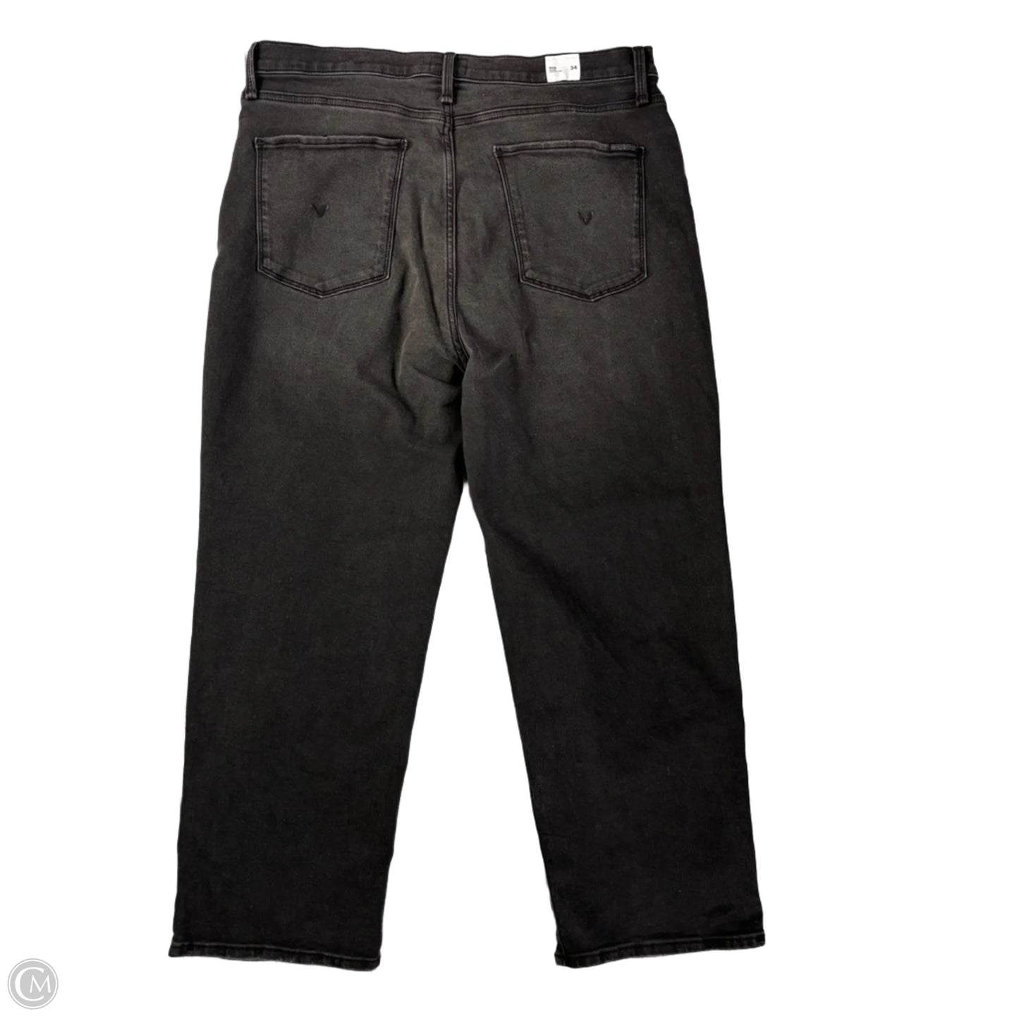 Jeans Wide Leg By Hudson In Black Denim, Size: 18