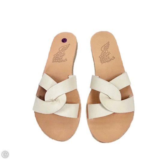 Sandals Flats By Ancient Greek Sandals In Brown & White, Size: 6.5