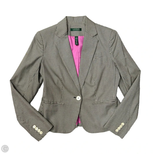 Blazer By Lauren By Ralph Lauren In Black & White, Size: 4