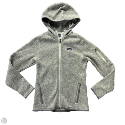 Jacket Fleece By Patagonia In Grey, Size: M