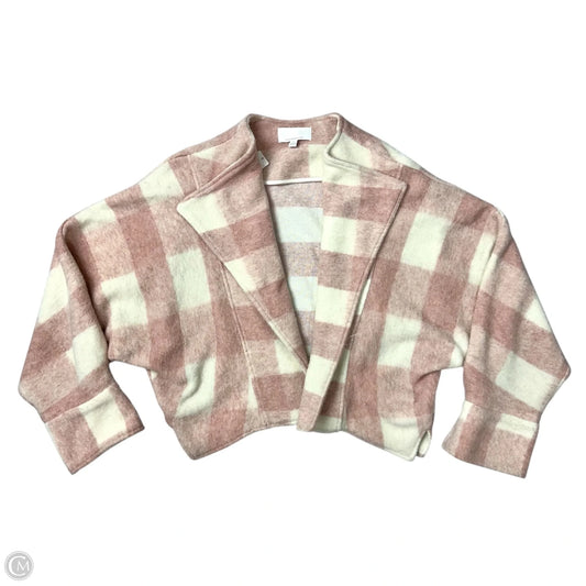 Jacket Fleece By Anthropologie In Pink & White, Size: M