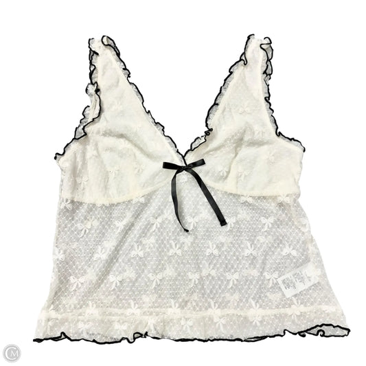 Top Sleeveless By Kimichi Blue In White, Size: Xl