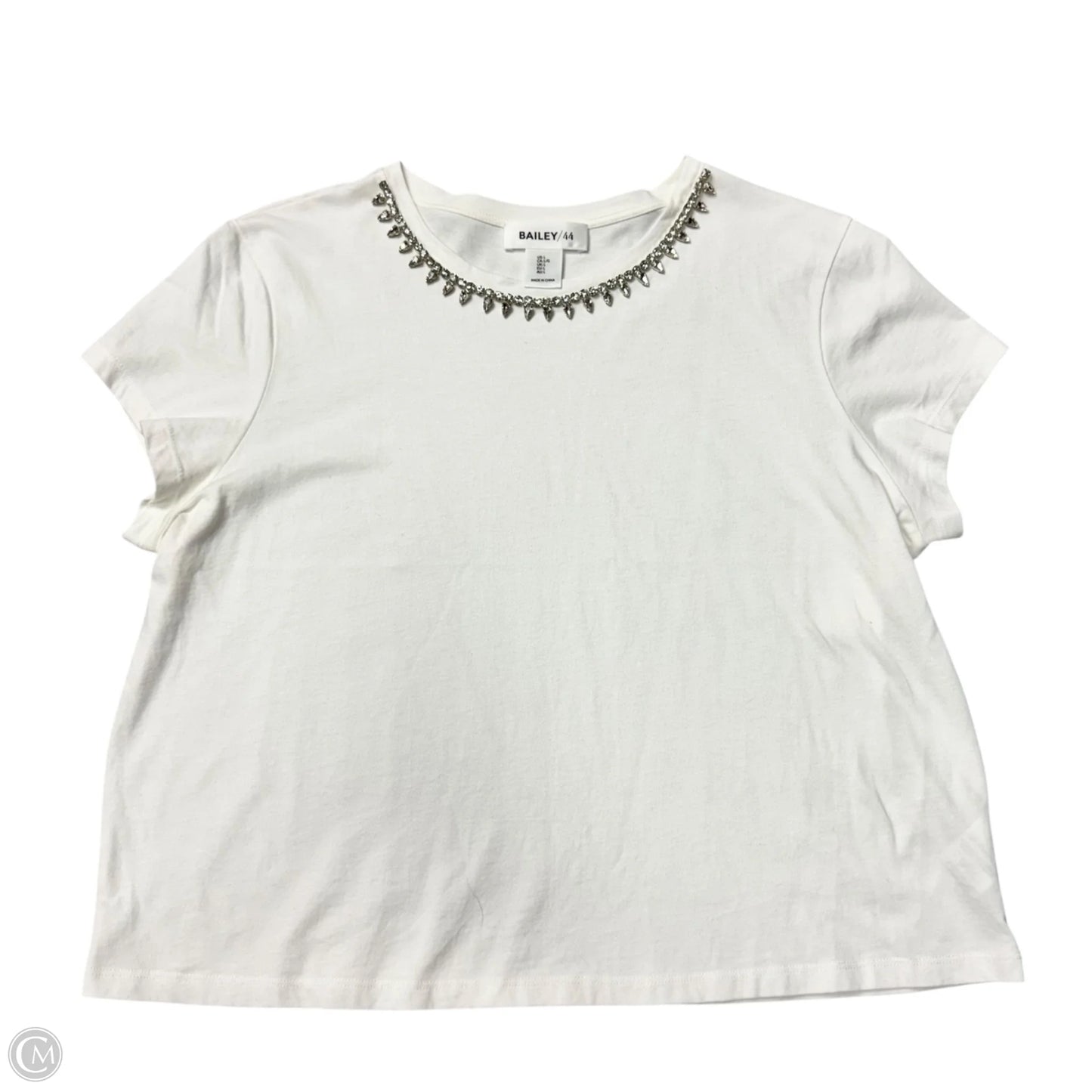 Top Short Sleeve By Bailey 44 In White, Size: L