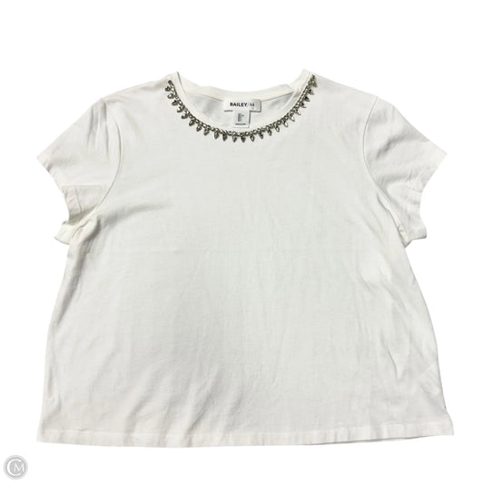 Top Short Sleeve By Bailey 44 In White, Size: L