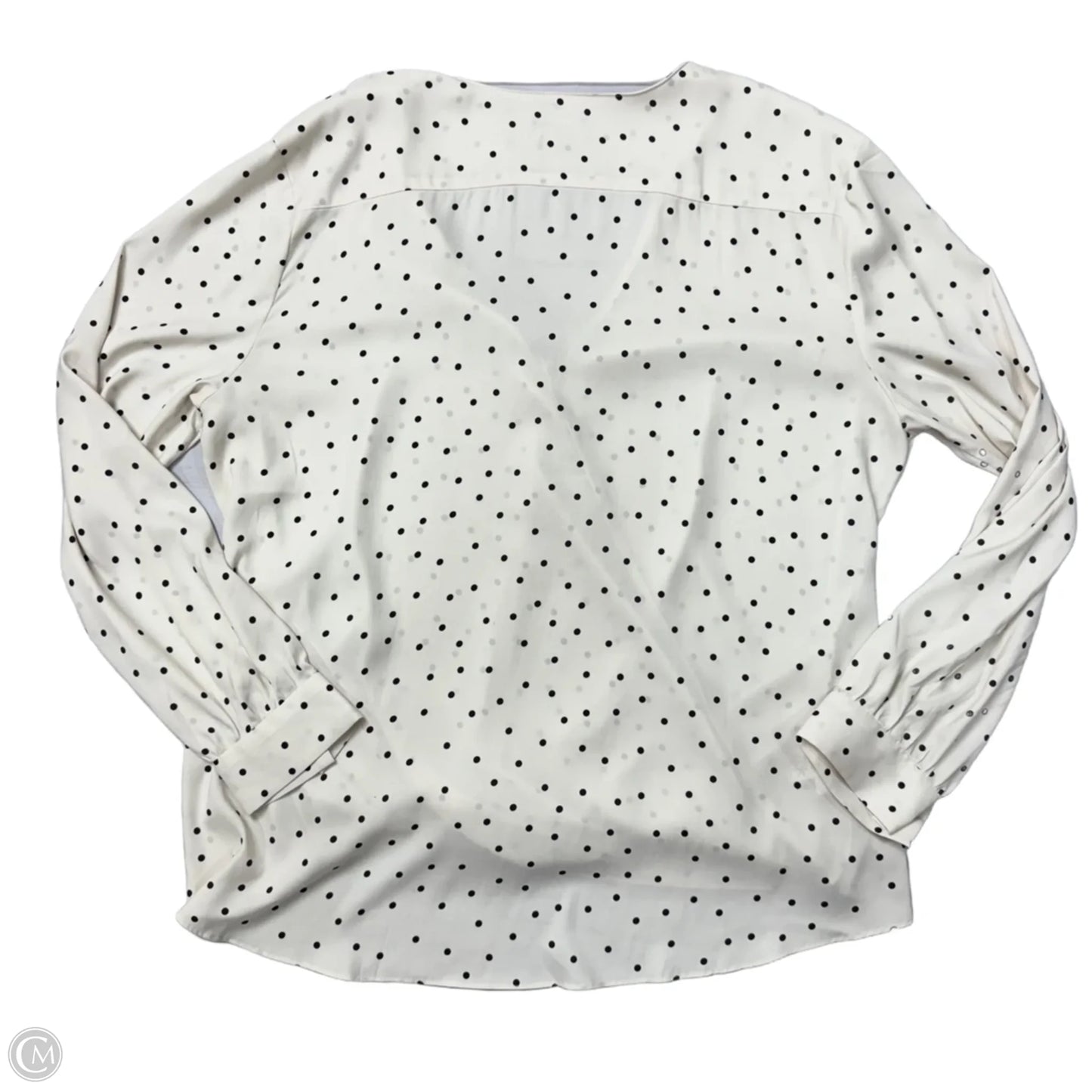 Blouse Long Sleeve By Ann Taylor In White, Size: Xl