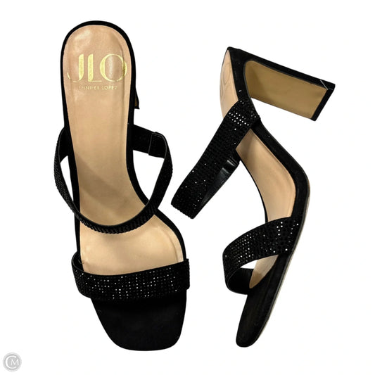 Sandals Heels Kitten By Jennifer Lopez In Black, Size: 8