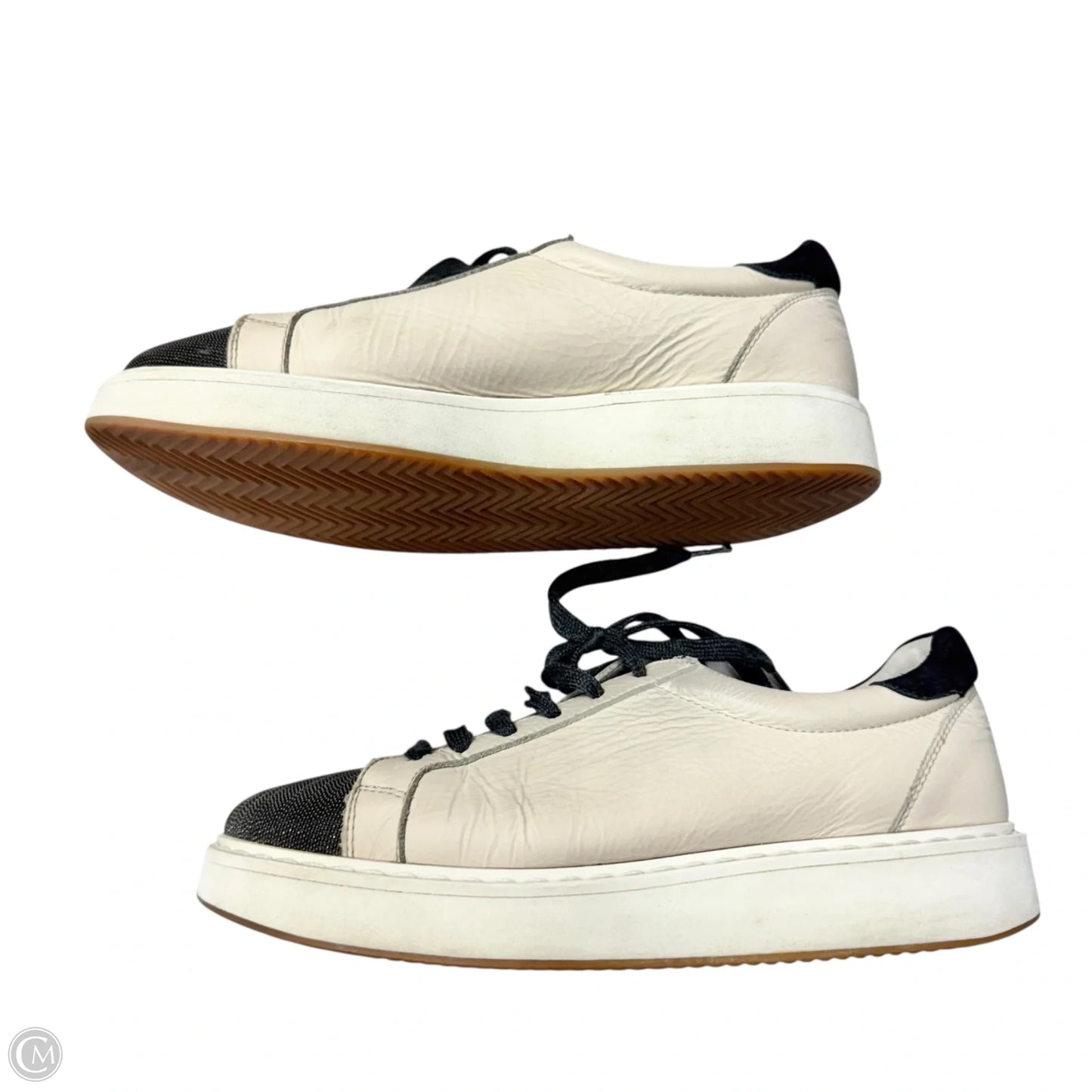Shoes Designer By Brunello Cucinelli In Black & Cream, Size: 9.5