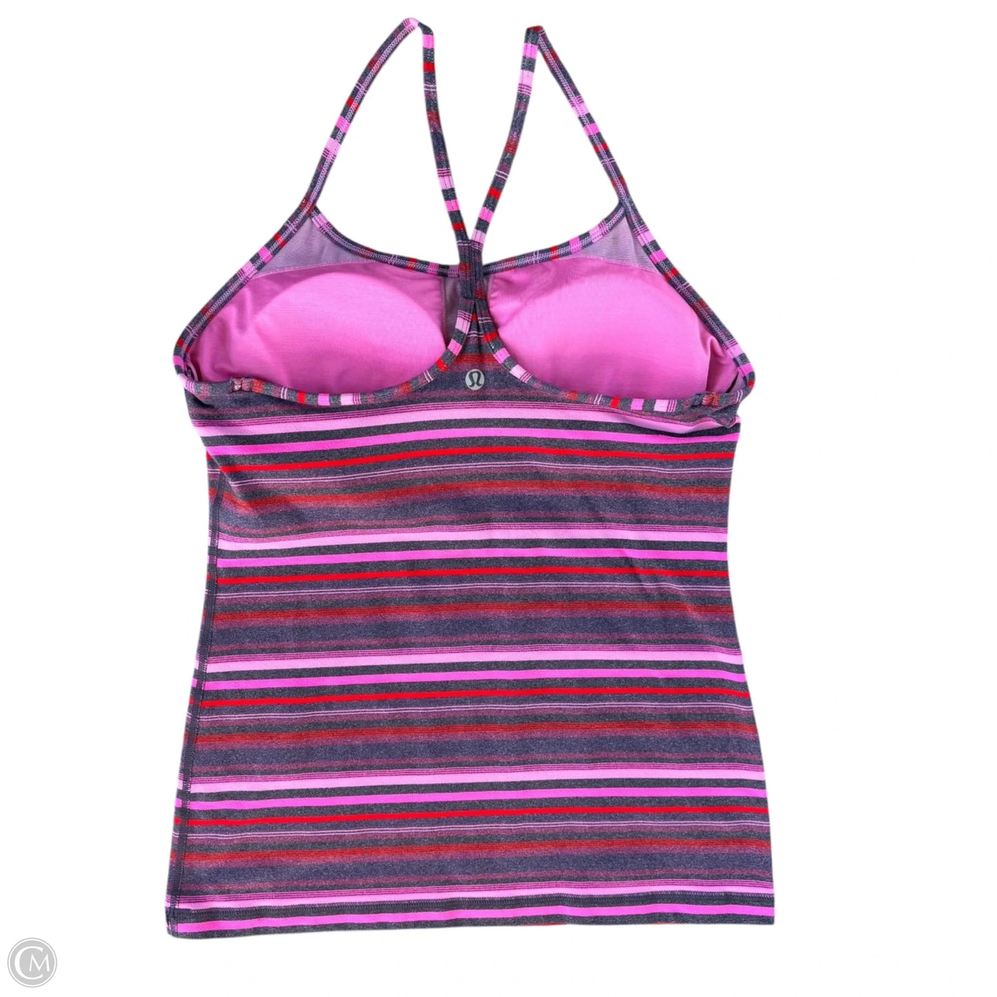 Athletic Tank Top By Lululemon In Striped Pattern, Size: S